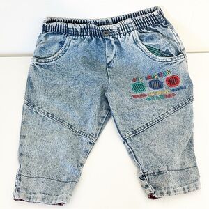 Vintage Buster Browns 12 months Made in USA American Denim Stretch Waist Pants